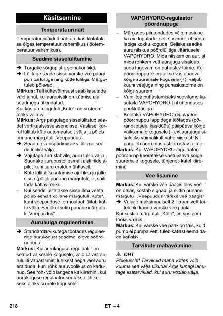 Karcher SG 4/4 - manuals