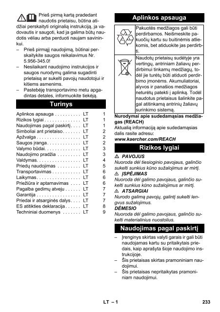 Karcher SG 4/4 - manuals