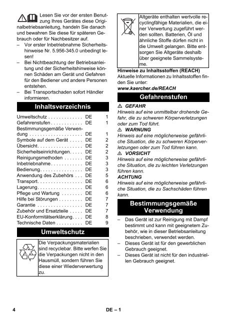 Karcher SG 4/4 - manuals