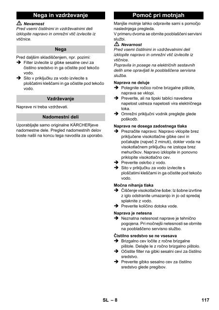 Karcher Nettoyeur haute pression K 214 + T50 - manuals