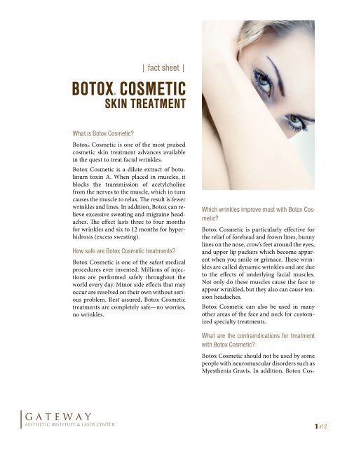 BOTOX® COSMETIC - Gateway Aesthetic Institute and Laser Center