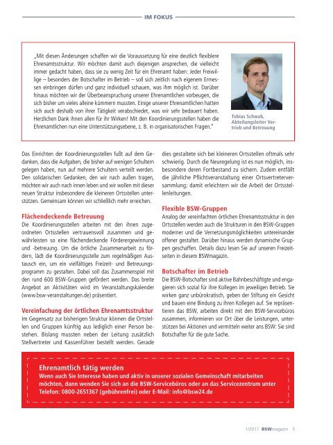 BSWmagazin 01/2017