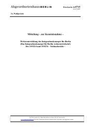 Mitteilung – zur Kenntnisnahme – - Abgeordnetenhaus von Berlin