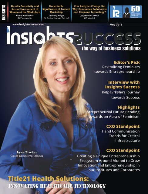 Insights Success 50 Most Empowering Women in Business May2016