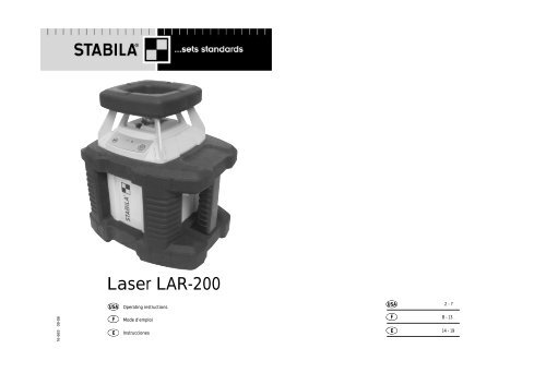 Laser LAR-200 - Stabila
