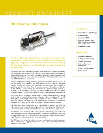 isweek FRI Fiber Optic Refractive Index Sensor 