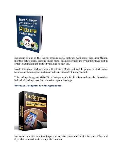 Instagram Ads Biz In A Box Review and GIANT $12700 Bonus-80% Discount