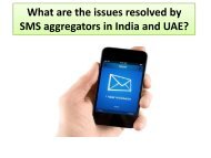 What are the issues resolved by SMS aggregators in India and UAE