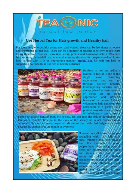 Use Herbal Tea For Hair Growth And Healthy Hair