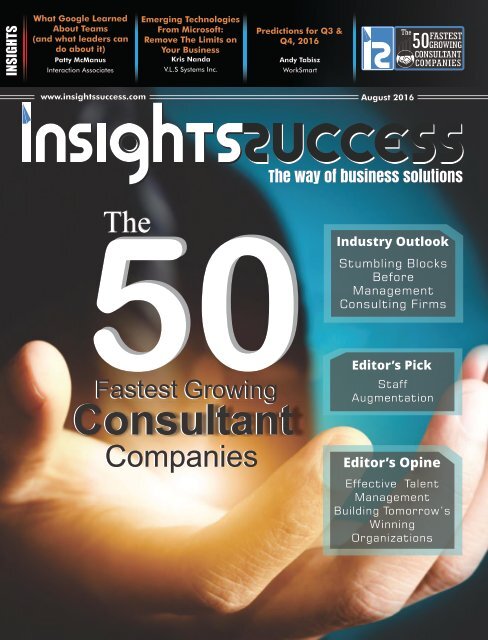 Insights Success The 50 Fastest Growing Consultant Companies