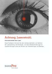 Laserschutz Broschüre der SUVA