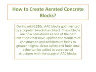 How to create aerated concrete blocks?