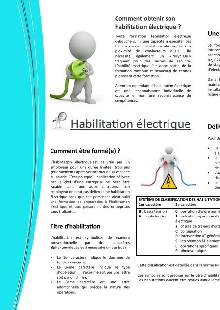 Habilitation electrique pageflip