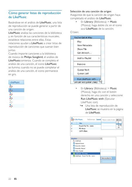 Philips GoGEAR Baladeur MP4 avec station d'accueil - Mode d&rsquo;emploi - ESP