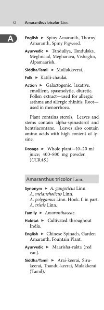 Indian Medicinal Plants An Illustrated Dictionary