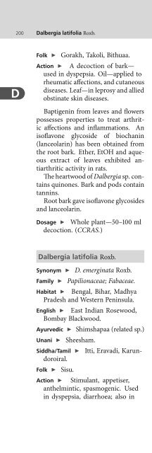 Indian Medicinal Plants An Illustrated Dictionary