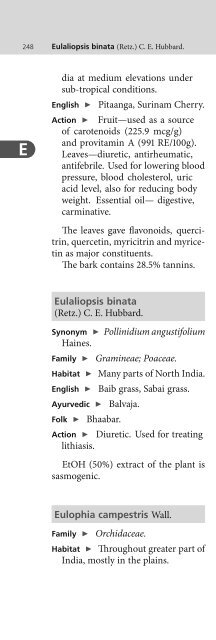 Indian Medicinal Plants An Illustrated Dictionary