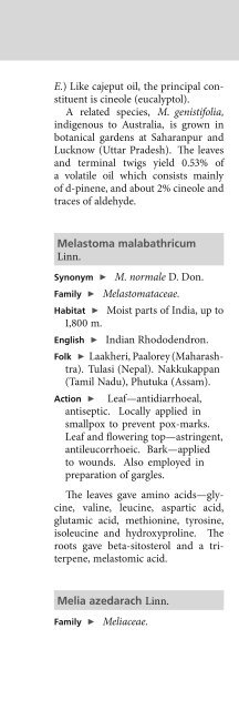 Indian Medicinal Plants An Illustrated Dictionary