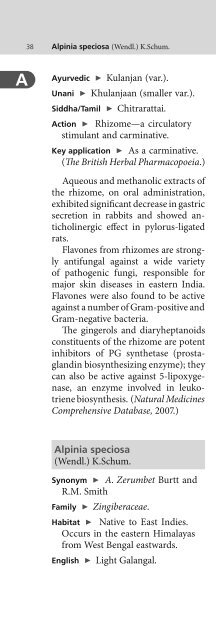 Indian Medicinal Plants An Illustrated Dictionary