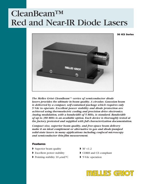 56 ICS CleanBeam Red RevB.pdf - CVI Melles Griot