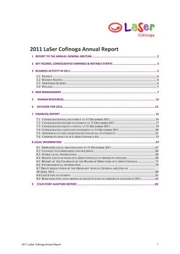 2011 LaSer Cofinoga Annual Report