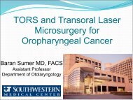 TORS and Transoral Laser Microsurgery for Oropharyngeal Cancer