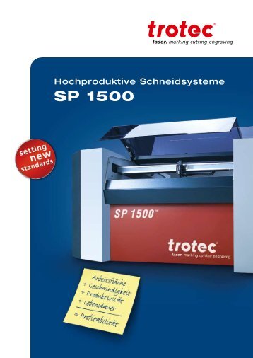 SP 1500 - Trotec Laser Inc