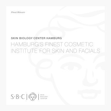 SBC Imagebroschüre - SKIN BIOLOGY CENTER Hamburg