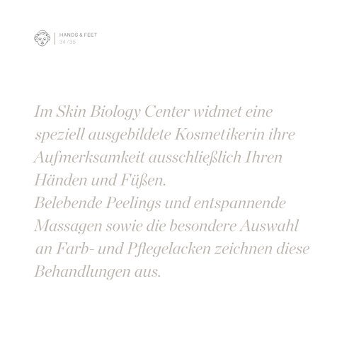 SBC Imagebroschüre - SKIN BIOLOGY CENTER Hamburg