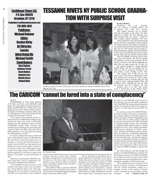 Caribbean Times Newspaper 07.20.2016