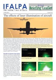 The effects of laser illumination of aircraft - IFALPA