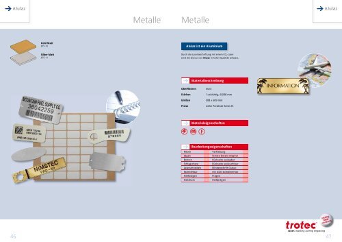 Beschriften & Beschildern mit Trotec Material www - Trotec Laser Inc