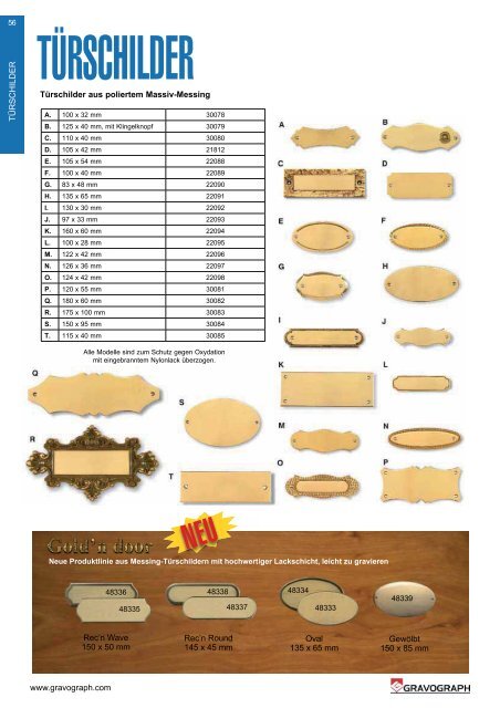 MATERIALKATALOG - Gravograph