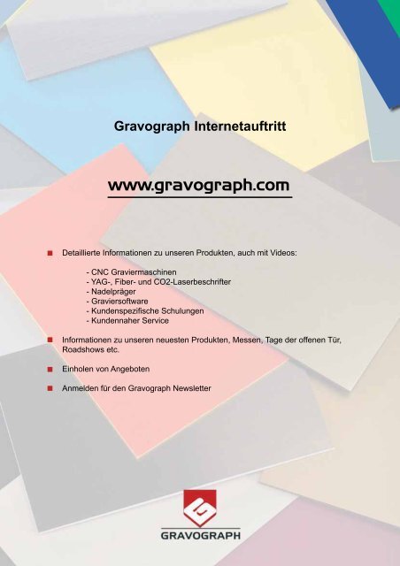 MATERIALKATALOG - Gravograph