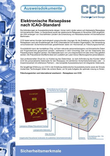 Ausweisdokumente Elektronische Reisepässe nach ... - CCD Card