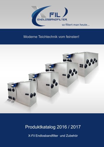 Produktkatalog X-Fil Endlosbandfilter