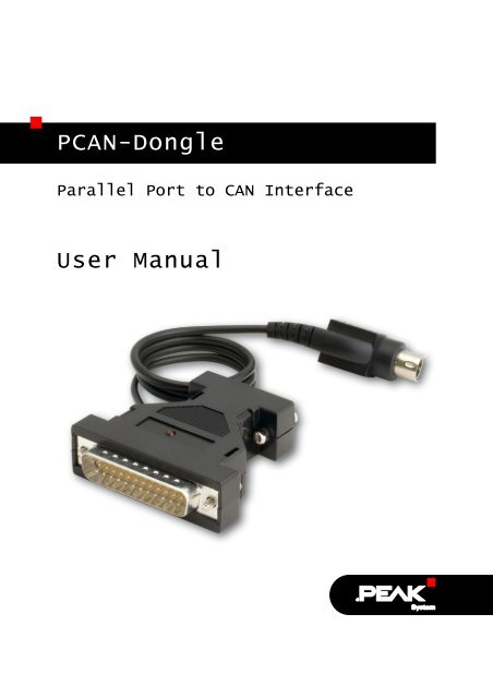 PCAN-Dongle - User Manual - PEAK-System