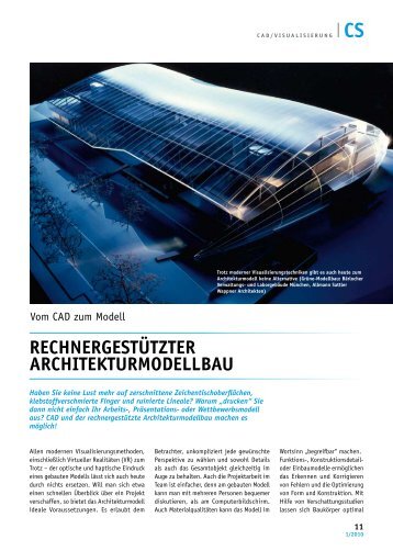 RechneRGeSTüTzTeR ARchiTekTuRModeLLBAu - Bauverlag