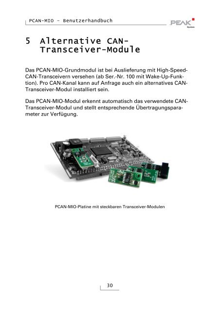 PCAN-MIO - Benutzerhandbuch - PEAK-System