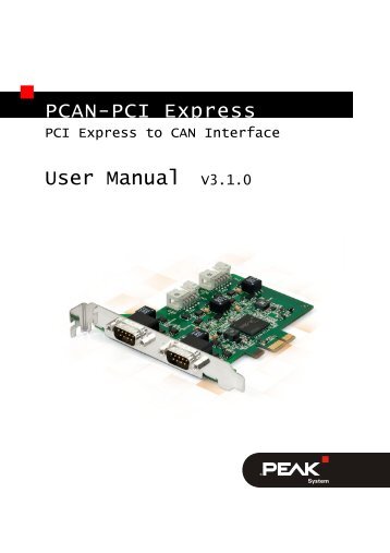 PCAN-PCI Express - User Manual - PEAK-System