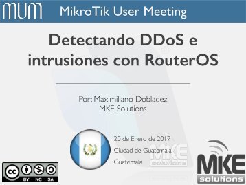 Detectando DDoS e intrusiones con RouterOS