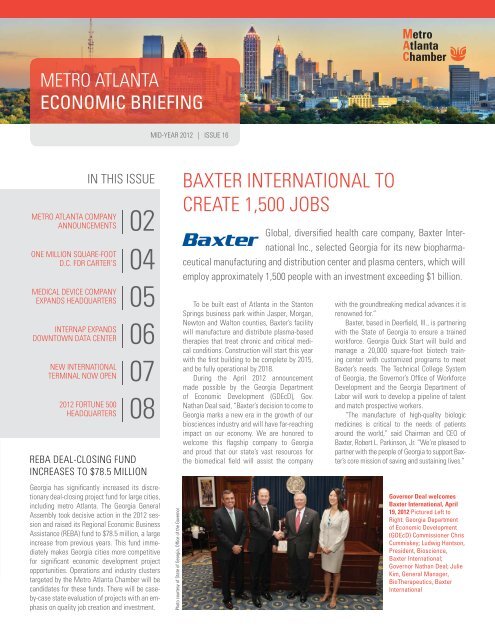 Economic Briefing Newsletter - Metro Atlanta Chamber