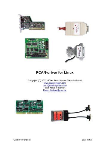 PCAN-driver for Linux - PEAK-System