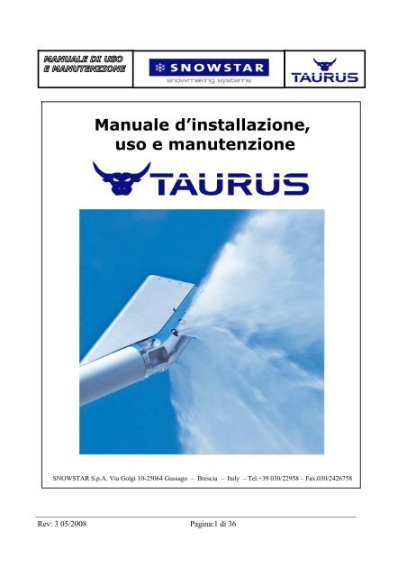 Manuale d'installazione, uso e manutenzione