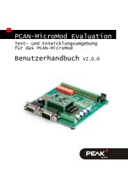 PCAN-MicroMod Evaluation Kit Bedienungsanleitung - PEAK-System