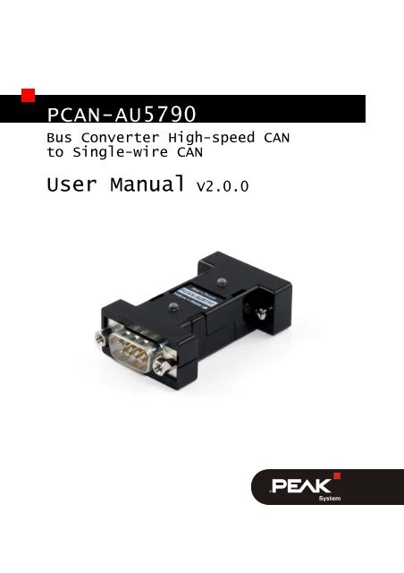PCAN-AU5790 - User Manual - PEAK-System