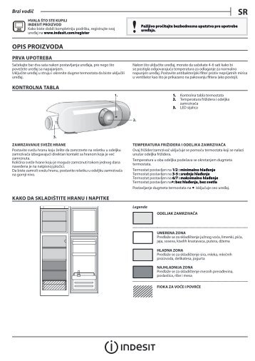 KitchenAid T 16 A1 D/I - Fridge/freezer combination - T 16 A1 D/I - Fridge/freezer combination SR (F093224) Setup and user guide