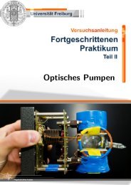 Optisches Pumpen - Albert-Ludwigs-Universität Freiburg