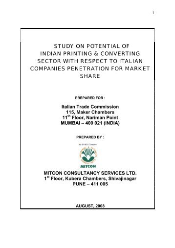 study on potential of indian printing & converting - acimga