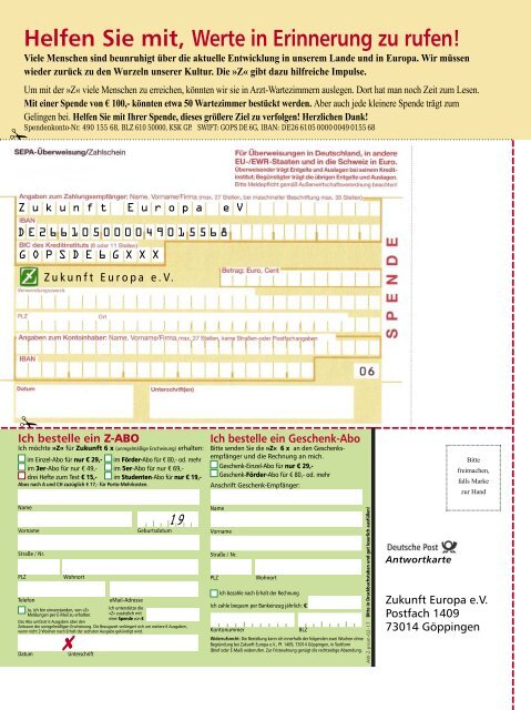 Das »Z«-Kennenlern-Magazin